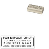 Alleen voor aanbetaling | Aangepaste bankgegevens Rubberstempel (Gestempeld)