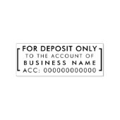 Alleen voor aanbetaling | Aangepaste bankgegevens Rubberstempel (Afrduk)