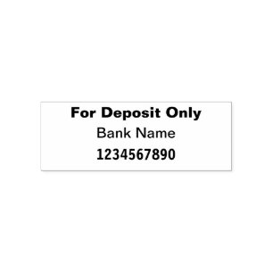 Alleen voor aanbetaling bank/cheque zelfinkend ste zelfinktende stempel