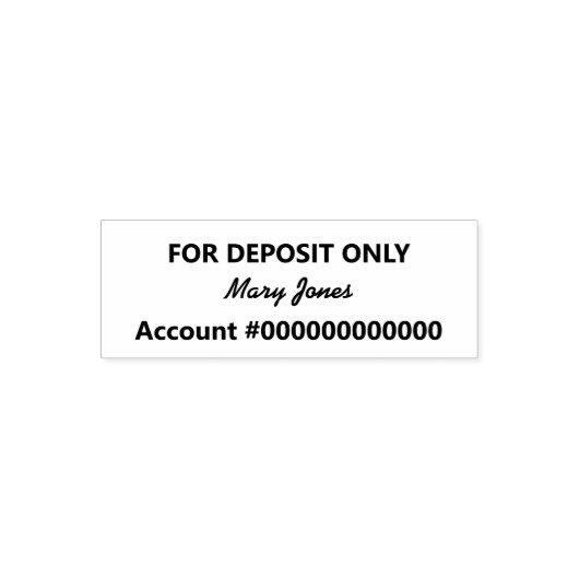 Alleen voor aanbetaling Cursive Signature bankreke Zelfinktende Stempel (Design)