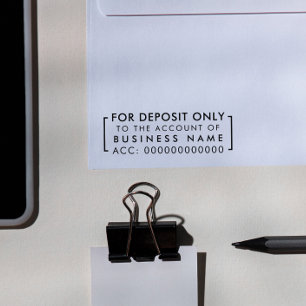 Alleen voor aanbetaling Eenvoudige bankrekening Zelfinktende Stempel