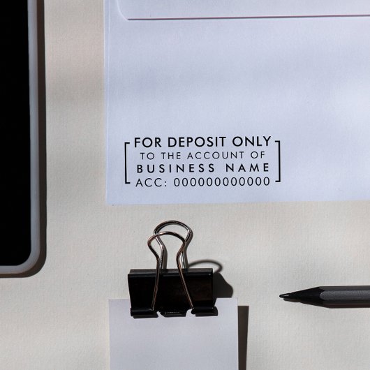 Alleen voor aanbetaling | Eenvoudige bankrekening Zelfinktende Stempel