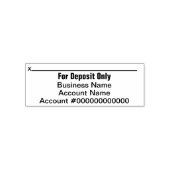 Alleen voor aanbetaling Handelsnaam Handtekening l Zelfinktende Stempel (Design)