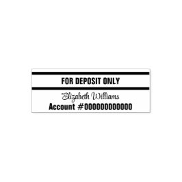 Alleen voor aanbetaling Handtekening Naam bankreke Zelfinktende Stempel