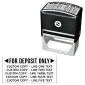 Alleen voor aanbetaling met 5 regels tekst  zelfinktende stempel (In situ)