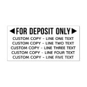 Alleen voor aanbetaling met 5 regels tekst  zelfinktende stempel (Design)