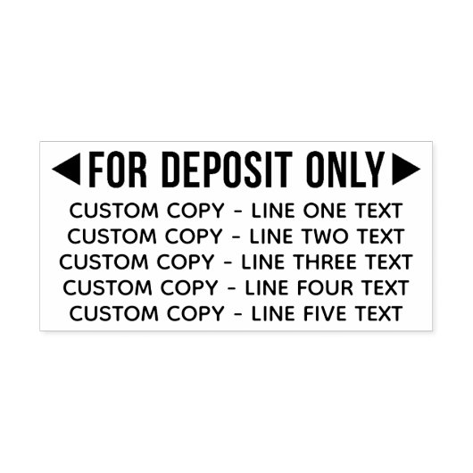 Alleen voor aanbetaling met 5 regels tekst  zelfinktende stempel (Design)