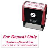 "Alleen voor aanbetaling" met de naam Rubber Stemp Zelfinktende Stempel (In situ)