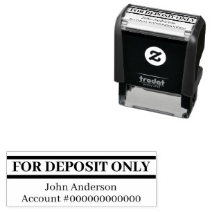 Alleen voor aanbetaling Naam Bankrekening Controle Zelfinktende Stempel