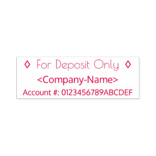 "Alleen voor aanbetaling" + Rubberstempel Zelfinktende Stempel