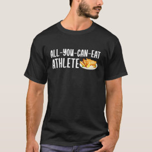 Alleen voor atleten eetbare gefrituurde visgerecht t-shirt