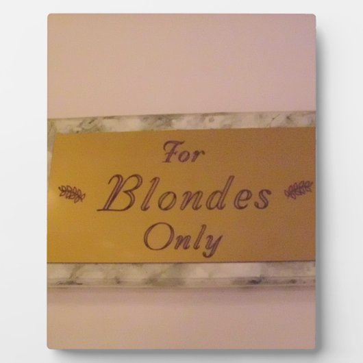 Alleen voor blondines fotoplaat (Voorkant)