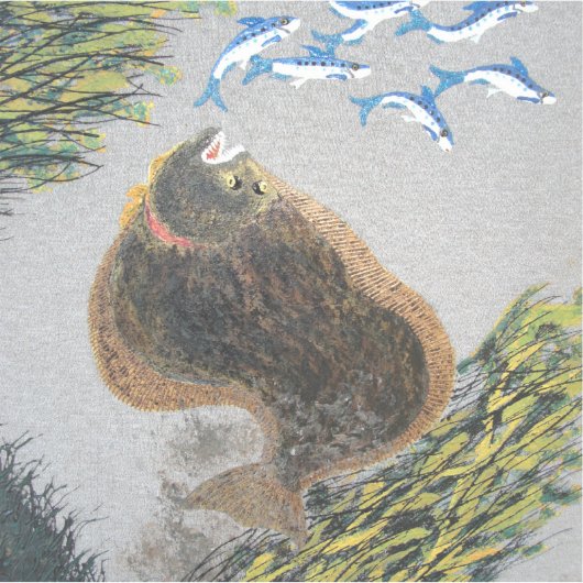 Alleen voor de heilbot sticker (Voorkant)