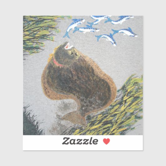 Alleen voor de heilbot sticker (Vel)