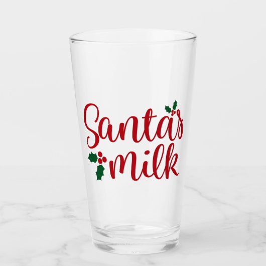 Alleen voor de kerstman glas (Voorkant)