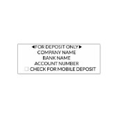 ALLEEN VOOR DEPOSITIE BEDRIJFSSTAMP  ZELFINKTENDE STEMPEL (Design)