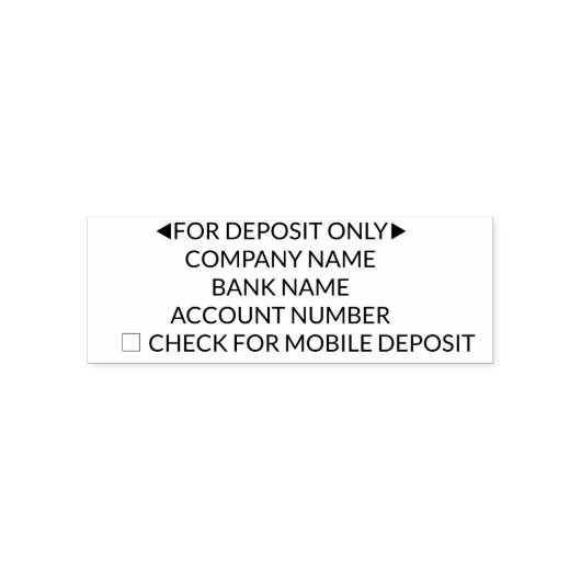 ALLEEN VOOR DEPOSITIE BEDRIJFSSTAMP  ZELFINKTENDE STEMPEL (Design)