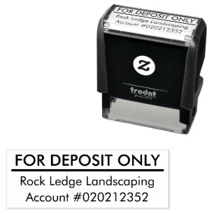 ALLEEN VOOR DEPOSITO Bedrijfsnaam Bank Zelfinktende Stempel