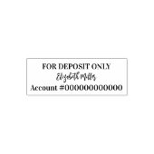 Alleen voor deposito Elegant Signature-bankrekenin Zelfinktende Stempel (Design)