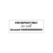 Alleen voor depositohandtekening Betaalcheque Zelfinktende Stempel (Design)