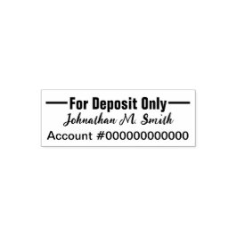 Alleen voor depositorekening Rekeningnummer Handte Zelfinktende Stempel