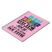 Alleen voor drama-leraar omdat fulltime multitaski notitieboek (Linkerzijde)