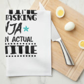 Alleen voor drama-leraar omdat fulltime multitaski theedoek (Quarter Fold)