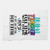 Alleen voor drama-leraar omdat fulltime multitaski theedoek (Horizontaal)