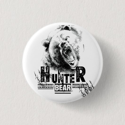 Alleen voor echte jagers T-shirt Ronde Button 3,2 Cm (Voorkant)