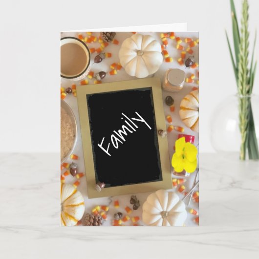 ALLEEN VOOR ***FAMILIE*** DEZE THANKSGIVING VANDAA KAART (Voorkant)