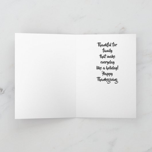 ALLEEN VOOR ***FAMILIE*** DEZE THANKSGIVING VANDAA KAART (Binnen)