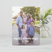 Alleen voor fury Vibes | Retro kerstfotofeestdag Feestdagenkaart (Staand voorkant)