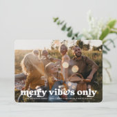 Alleen voor fury Vibes | Retro kerstfotofeestdag Feestdagenkaart (Staand voorkant)