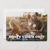 Alleen voor fury Vibes | Retro kerstfotofeestdag Feestdagenkaart (Voorkant)