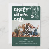 Alleen voor fury Vibes | Retro kerstfotofeestdag Feestdagenkaart (Voorkant)