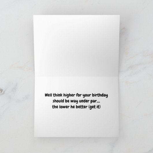 ALLEEN VOOR *GOLFER'S BIRTHDAY* OM HET TE BEGRIJPE KAART (Binnen)