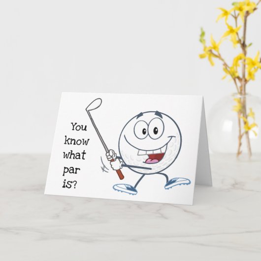 ALLEEN VOOR *GOLFER'S BIRTHDAY* OM HET TE BEGRIJPE KAART (Gele Bloem)