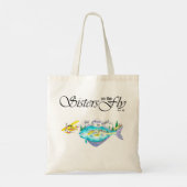 ALLEEN VOOR HET ONTWERP VAN DE HALIBUTKATTEPLAATSE TOTE BAG (Achterkant)