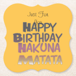 Alleen voor je Happy Birthday Kartonnen Onderzetters