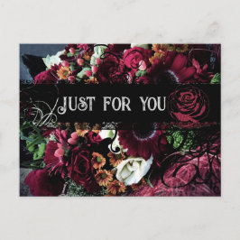 Alleen Voor Jou Dramatische Bloemen Kaart