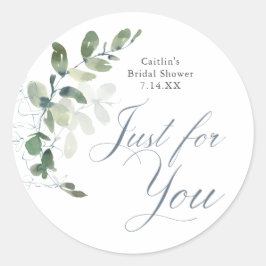 Alleen voor jou Greenery Vrijgezellenfeest Favor Ronde Sticker