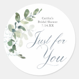 Alleen voor jou Greenery Vrijgezellenfeest Favor Ronde Sticker