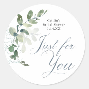 Alleen voor jou Greenery Vrijgezellenfeest Favor Ronde Sticker