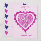 Alleen voor jou op Valentijnsdag! Feestdagenkaart (Voorkant / Achterkant)