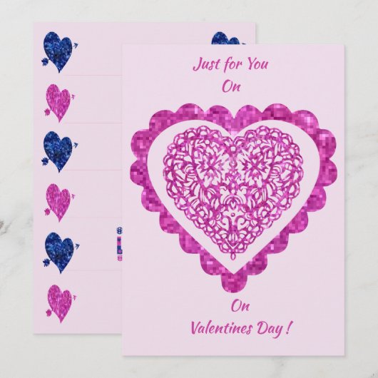 Alleen voor jou op Valentijnsdag! Feestdagenkaart (Voorkant / Achterkant)