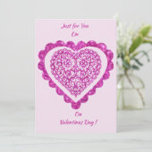 Alleen voor jou op Valentijnsdag! Feestdagenkaart (Staand voorkant)