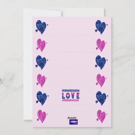 Alleen voor jou op Valentijnsdag! Feestdagenkaart (Achterkant)