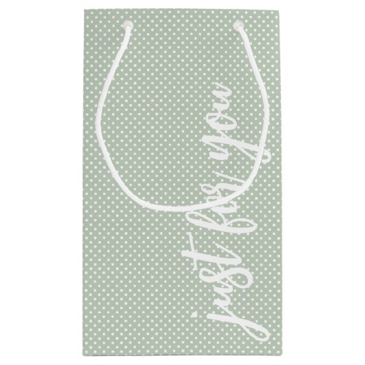 Alleen voor Jou Saliegroen Stippen Klein Cadeauzakje (Achterkant)