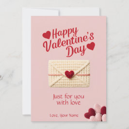 Alleen voor Jou Valentijnskaart – Romantisch Roze Feestdagenkaart