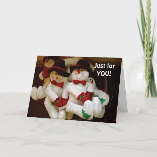 ALLEEN VOOR JULLIE KLEINE CHRISTMAS FEESTDAGEN KAART (Voorkant)